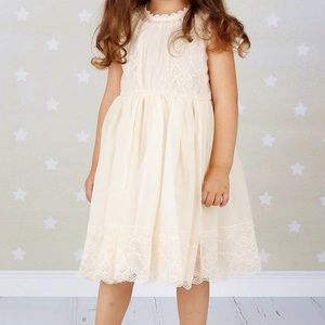 Cream Lace Flower Girl Dress